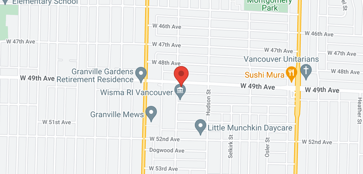 map of 1388 W 49TH AVENUE
